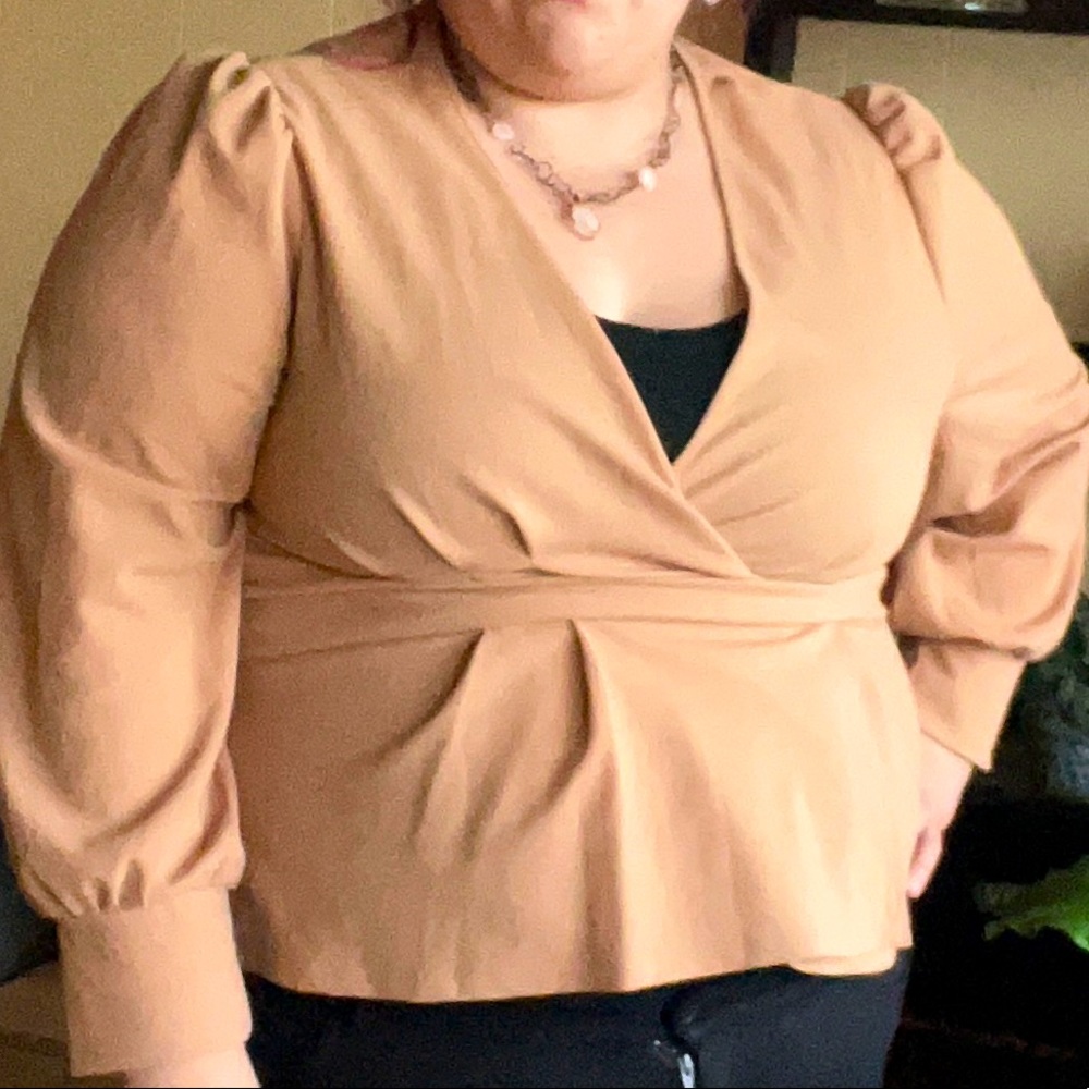Tan blouse